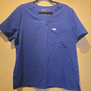 Figs One Pocket Scrub Top Navy Blue Size XL